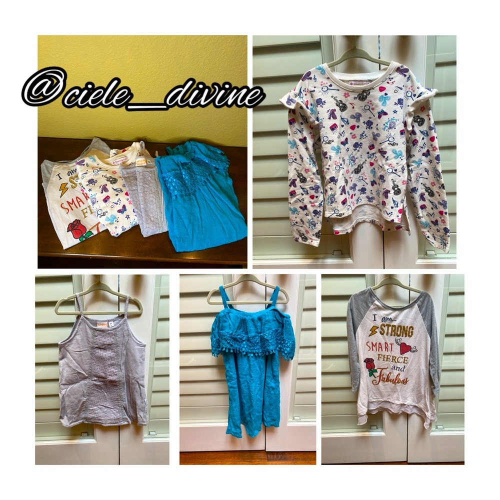 💕 Includes 4 Girls tops size 6 💕